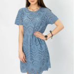 Modré bavlněné šaty (368ART)