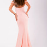 Dámské šaty EVA&LOLA růžové na ramínka dlouhé s vlečkou – Růžová / S – EVA&LOLA