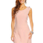 Společenské šaty značkové moderní střih s ozdobnými zipy na ramenou růžové – Růžová / XL – J&J