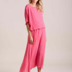 Vzdušné růžové maxi šaty