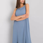 Modré a šedé ležérní letní šaty