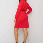 Červené šaty s potiskem plus size