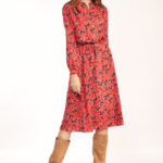 Šaty Nife S189 Červené květiny